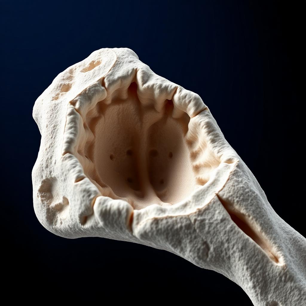 3D bone microstructure showing dense trabecular network strengthened by LiV therapy